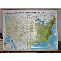 The Westward Movement of Population to 1870 (Large Pull Down Map)